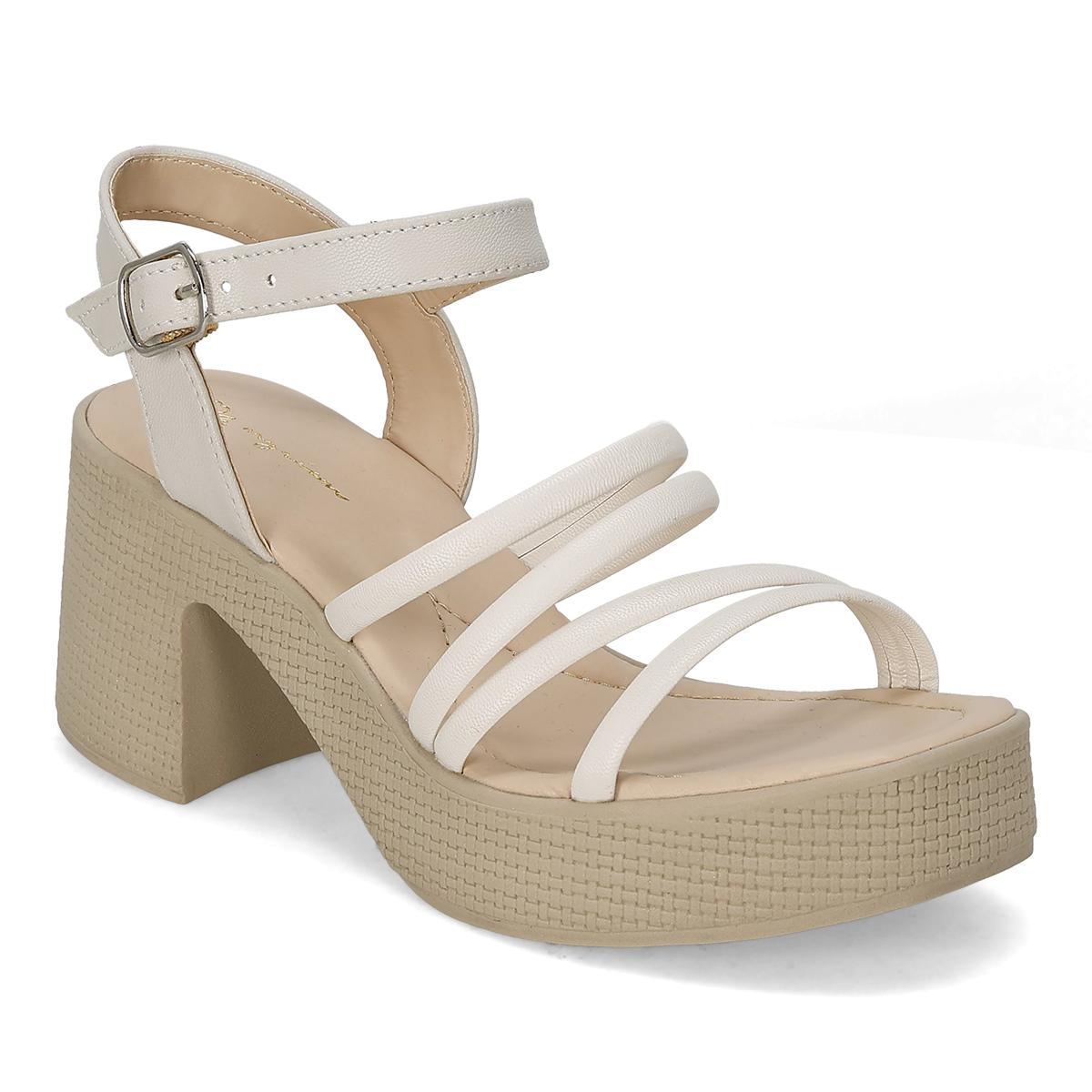 SANDALIA DE TACON MUJER MYRIAM 822 LATTE