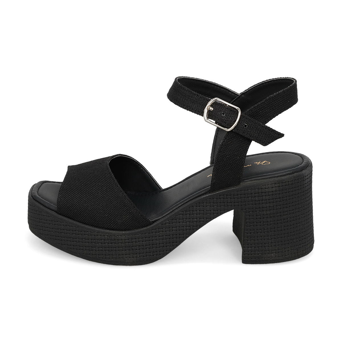 SANDALIA DE TACON MUJER MYRIAM 824 NEGRO