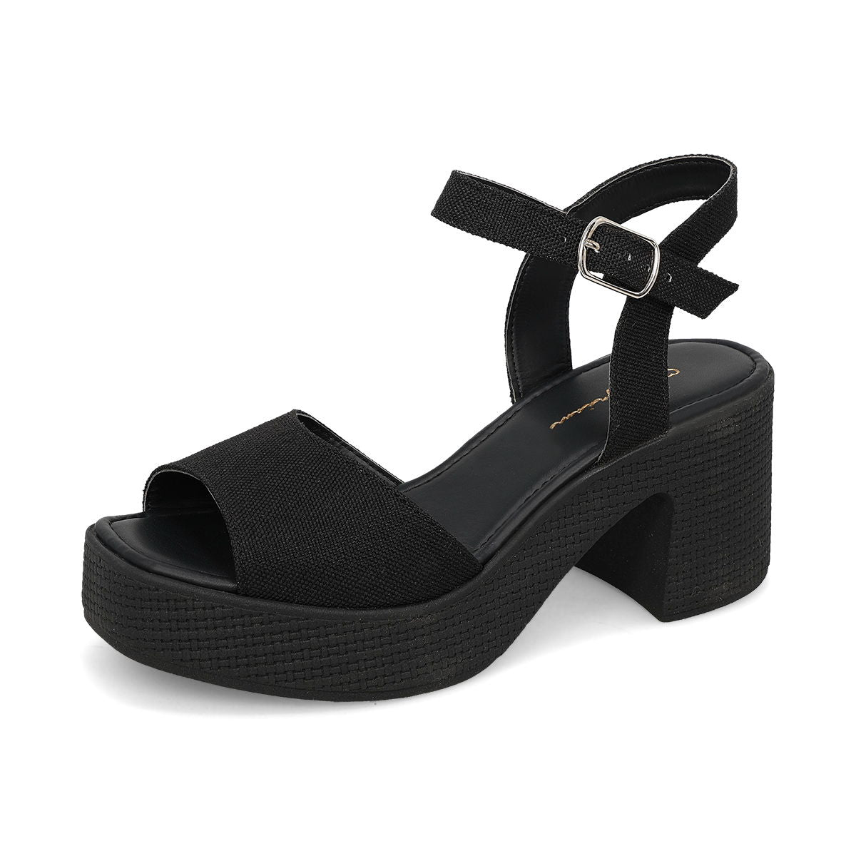 SANDALIA DE TACON MUJER MYRIAM 824 NEGRO