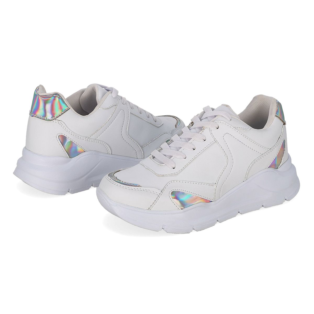 DEPORTIVO MUJER HF 2952-3 BLANCO/PLATA