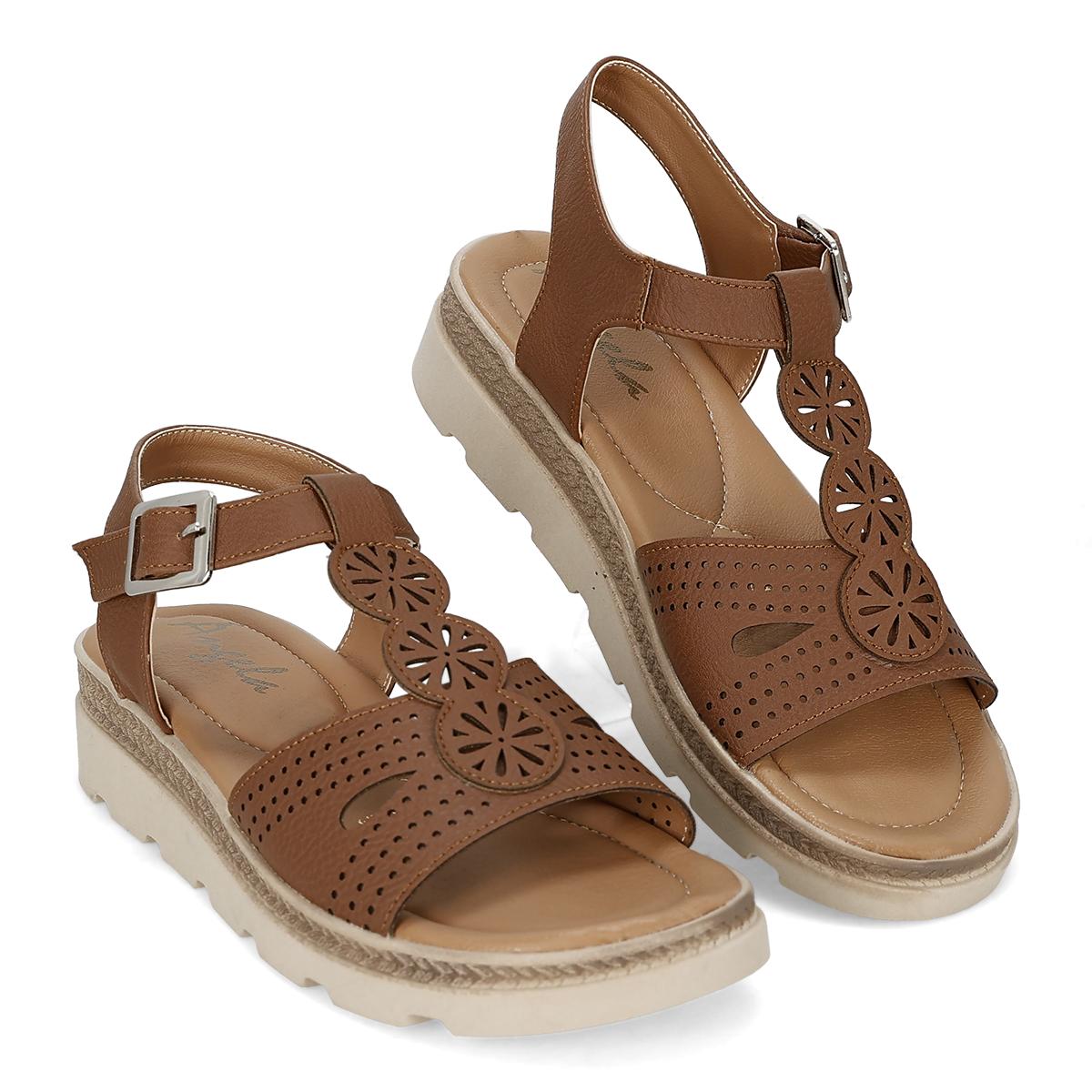 SANDALIA PISO MUJER ANGELA 70-02 MIEL