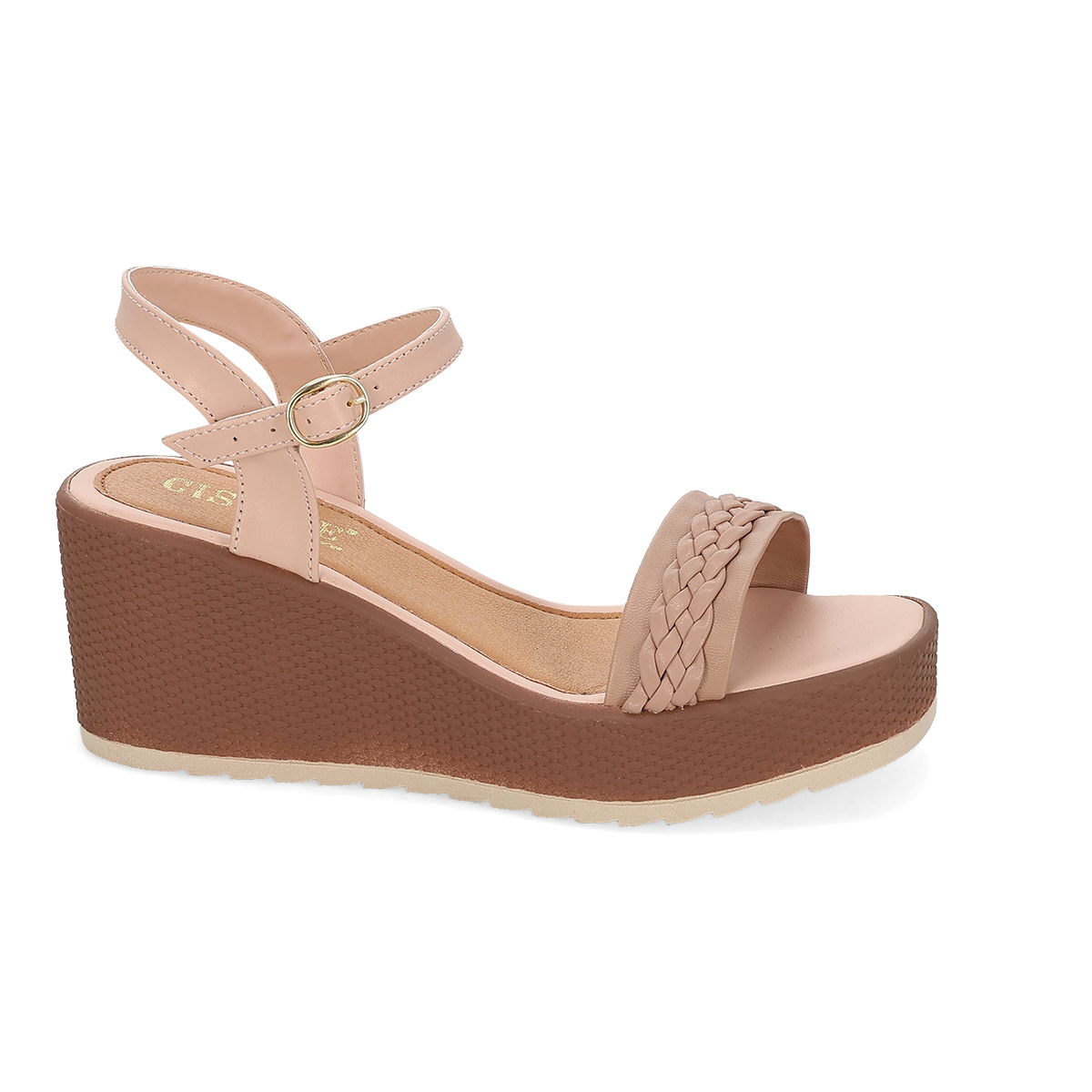 SANDALIA PLATAFORMA MUJER GISELLE COLLECTION 2503 ORO ROSADO-OFERTA