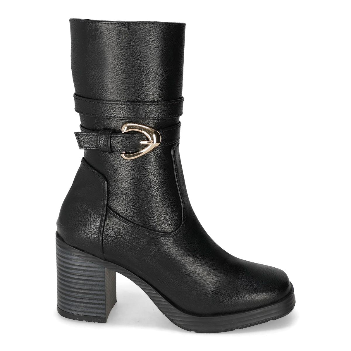 BOTA DE TACON MUJER EXESSO 5202 NEGRO