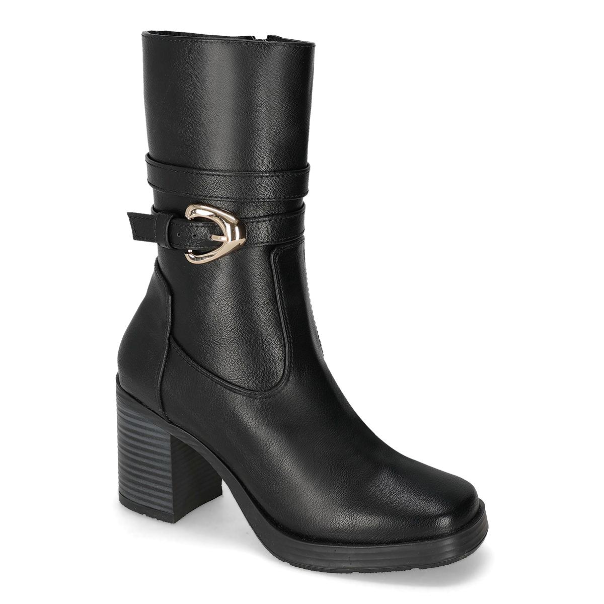 BOTA DE TACON MUJER EXESSO 5202 NEGRO