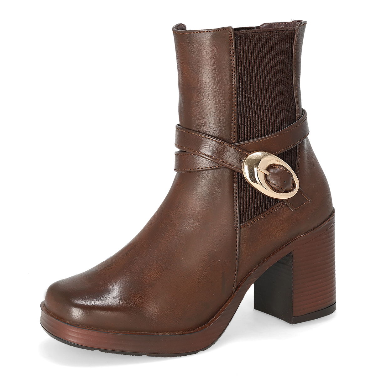 BOTA DE TACON MUJER GISELLE COLLECTION 5204 MOKA-OUTLET
