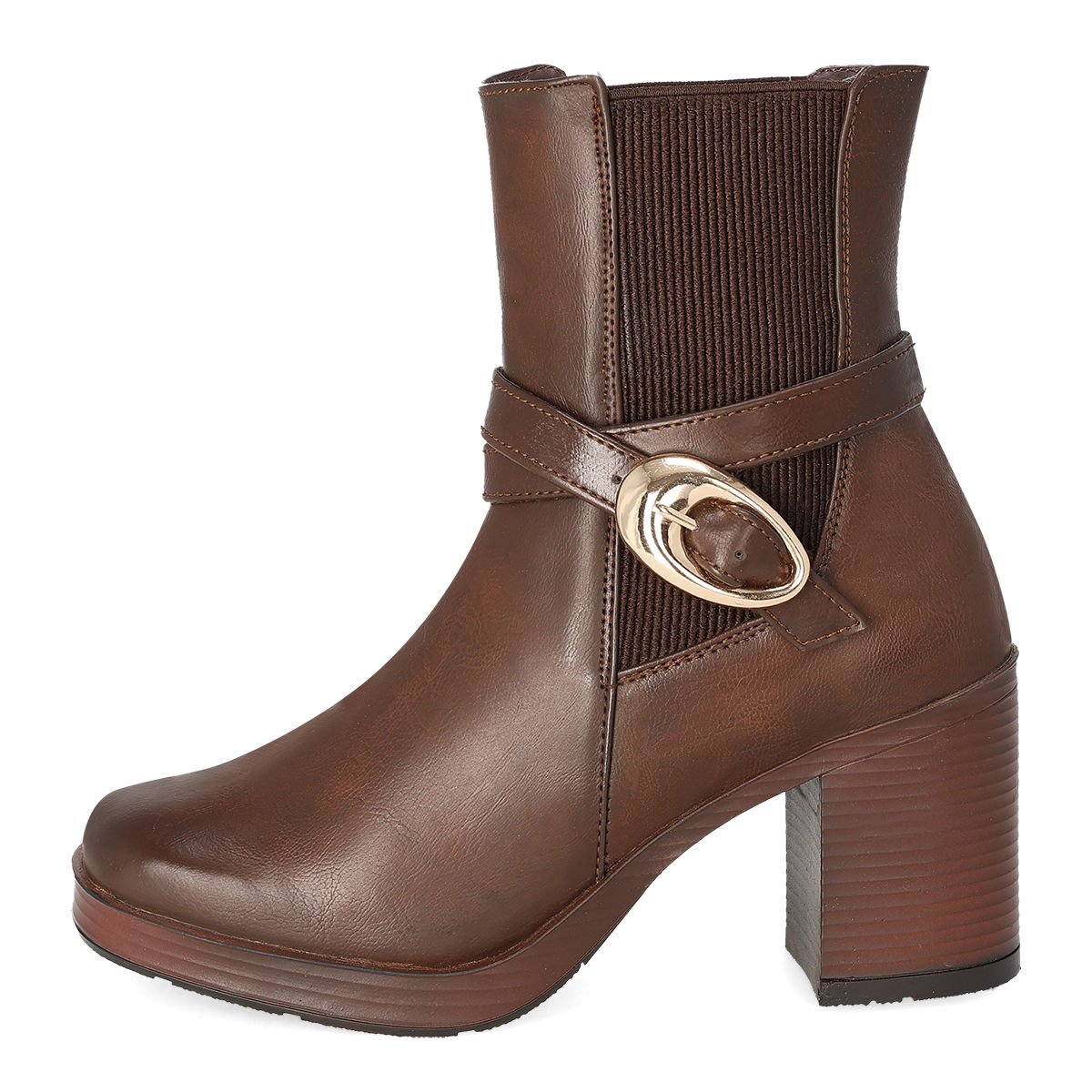BOTA DE TACON MUJER GISELLE COLLECTION 5204 MOKA-OUTLET