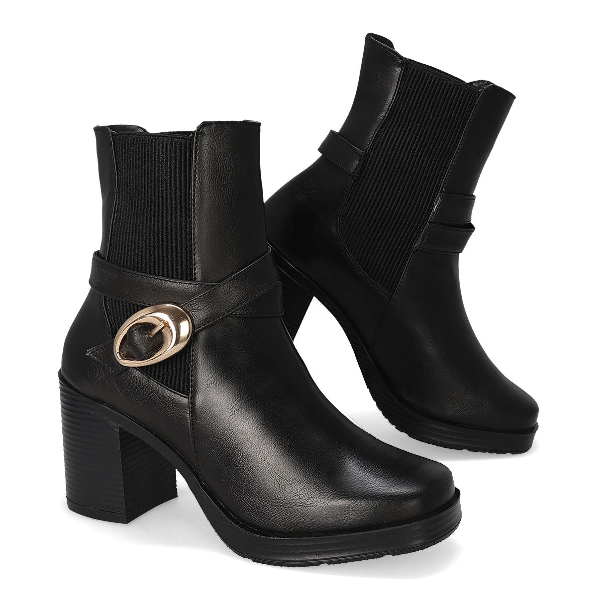 BOTA DE TACON MUJER GISELLE COLLECTION 5204 NEGRO-OFERTA