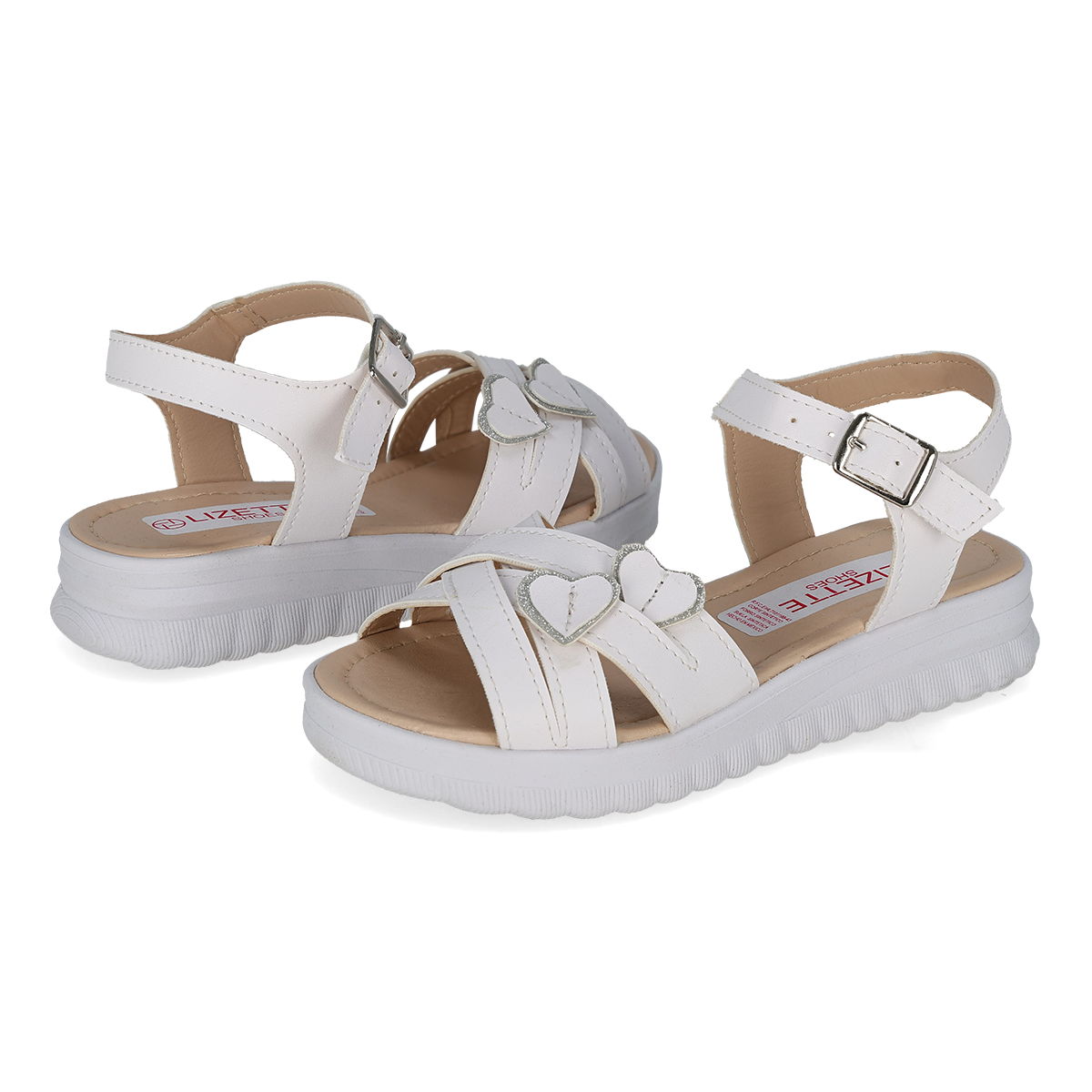 SANDALIA PISO INFANTIL LIZETTE SHOES 1205 BLANCO-OFERTA