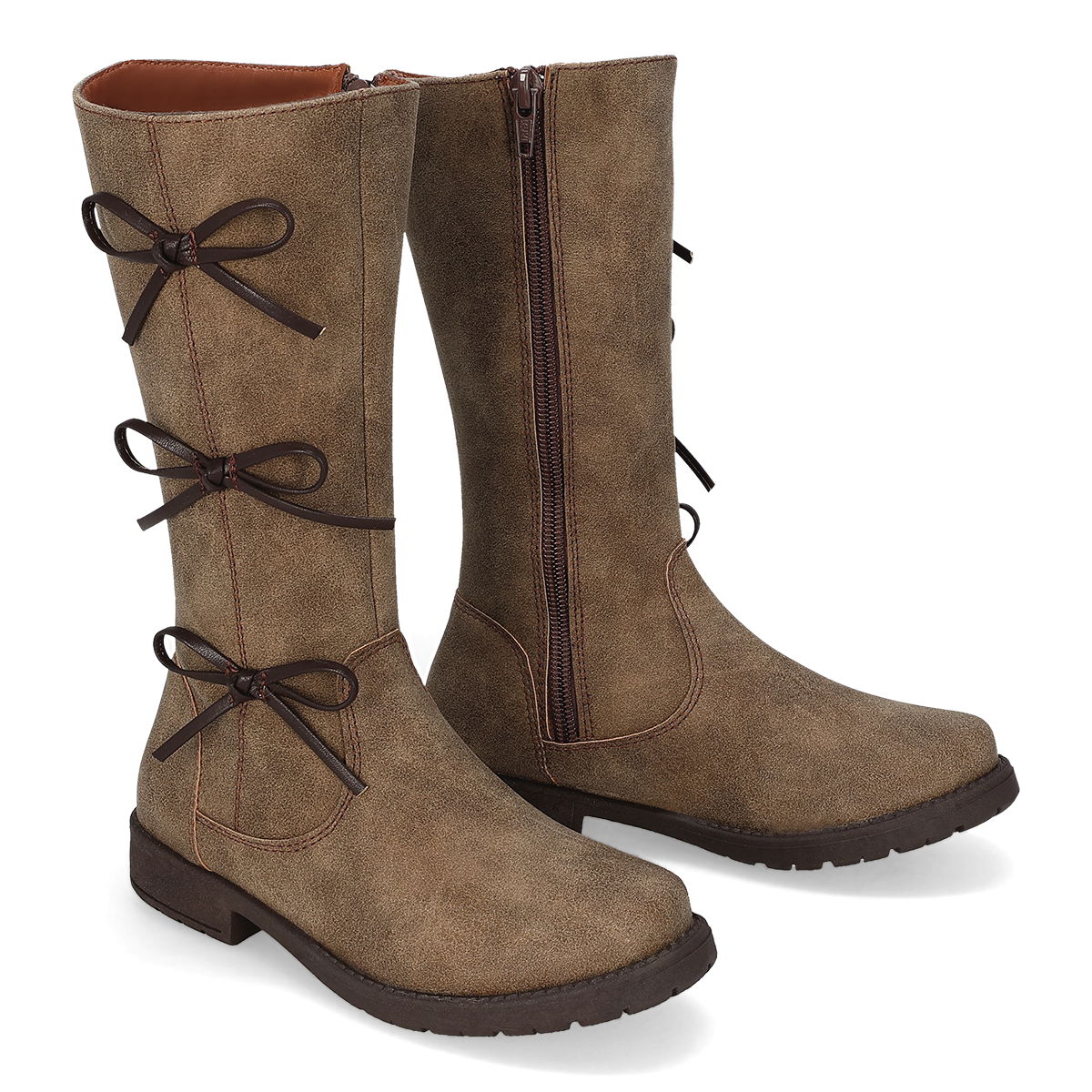 BOTA LARGA PISO INFANTIL LIZETTE SHOES 3006 COCOA -OFERTA