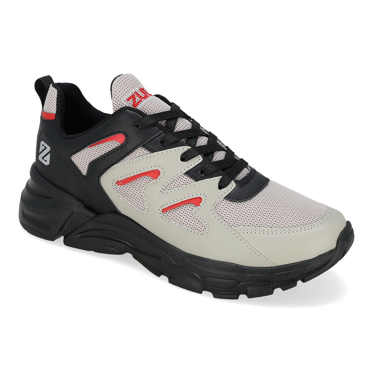 DEPORTIVO HOMBRE ZULIT 2403 GRIS/NEGRO/ROJO