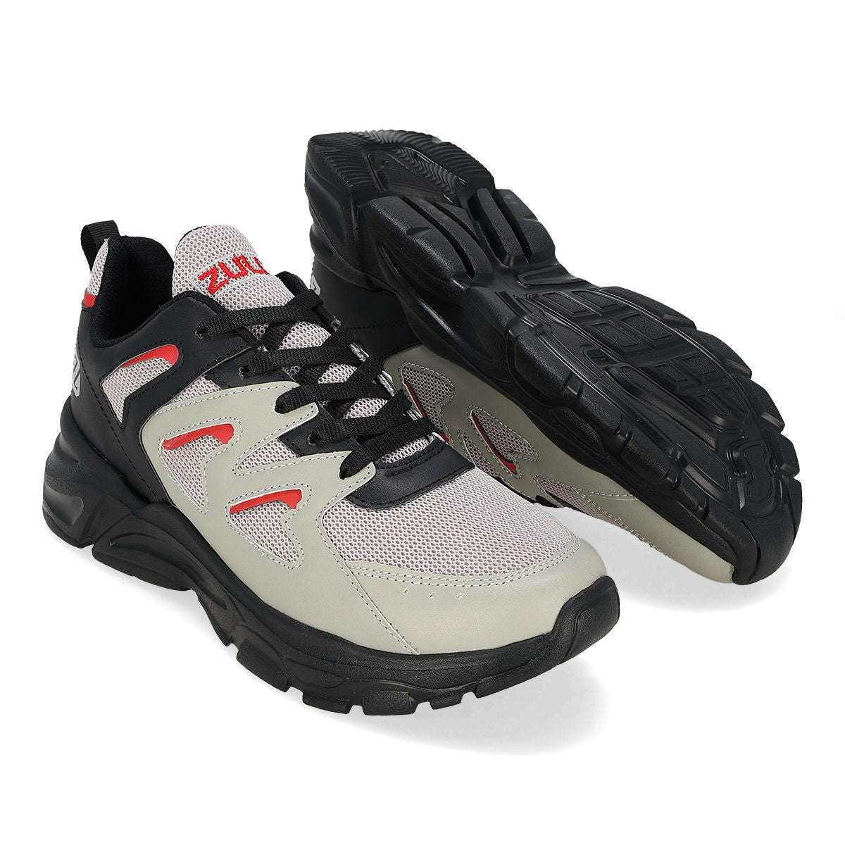 DEPORTIVO HOMBRE ZULIT 2403 GRIS/NEGRO/ROJO