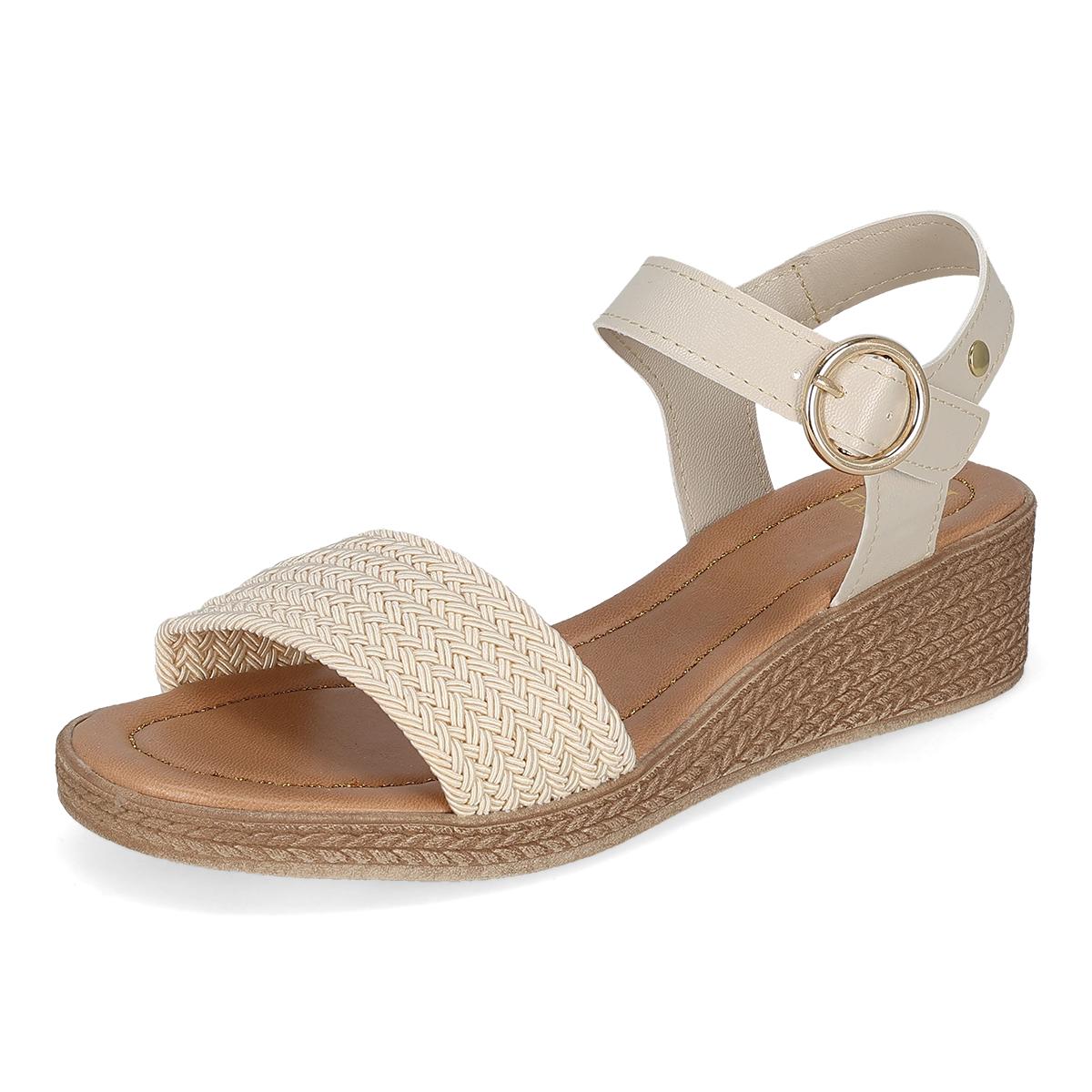SANDALIA DE CUÑA MUJER MAXIM 1350 LATTE-OFERTA