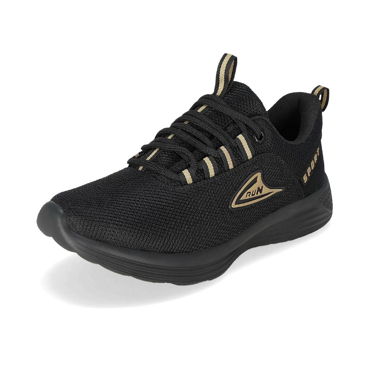 DEPORTIVO MUJER RUN PREMIUM 380 NEGRO/ORO-OFERTA