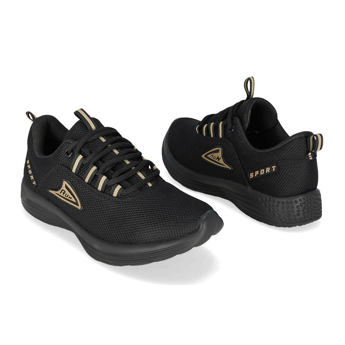 DEPORTIVO MUJER RUN PREMIUM 380 NEGRO/ORO-OFERTA