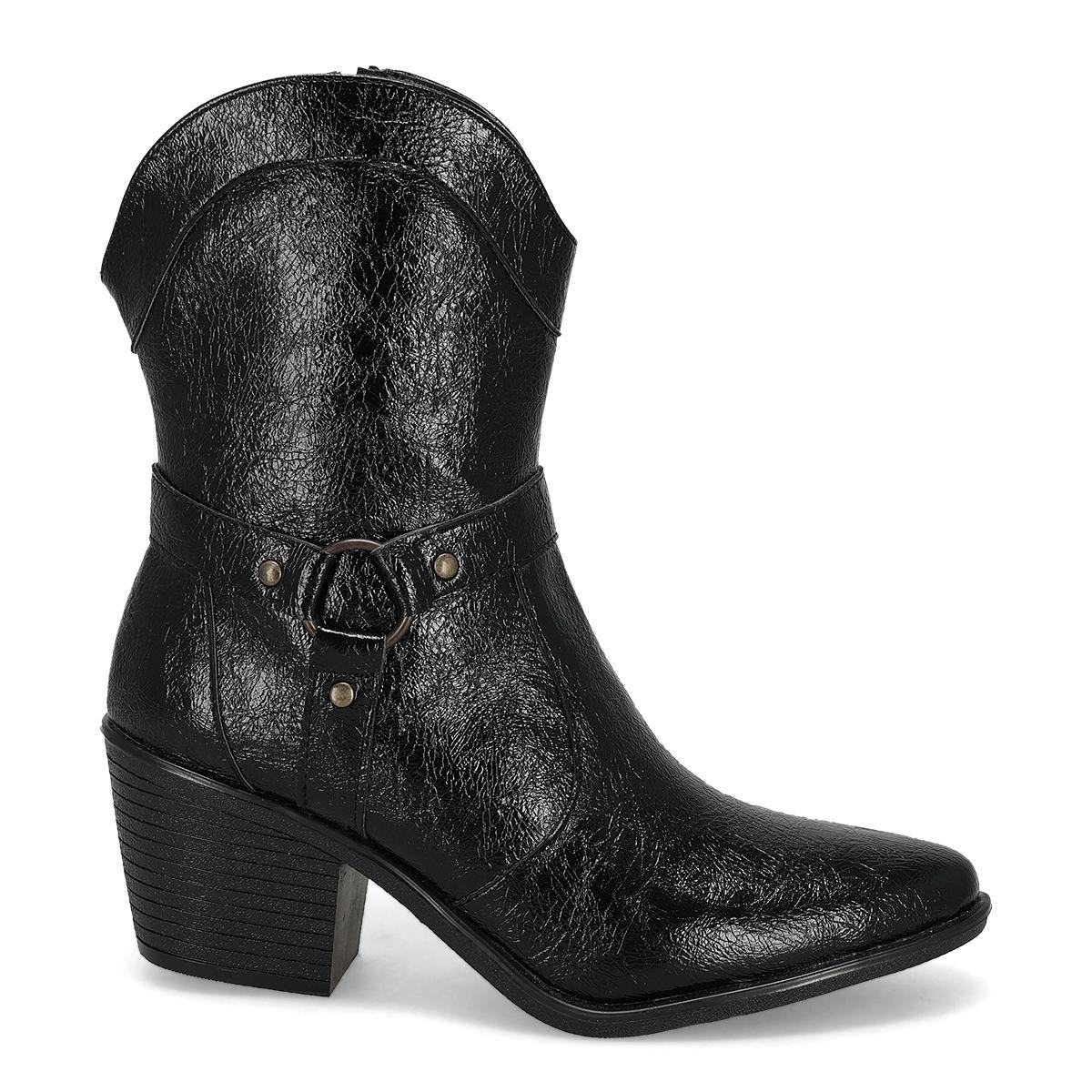BOTIN VAQUERO MUJER ADRIANA BORZANI 098C NEGRO