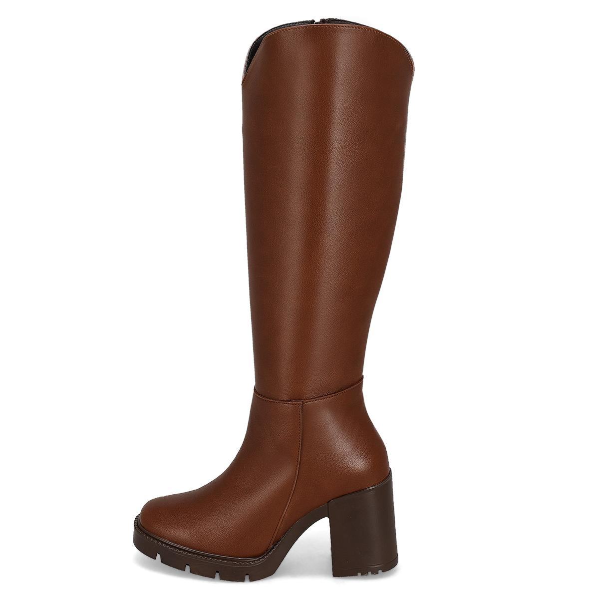 BOTA LARGA TACON MUJER SOTTINI 9073 MADERA