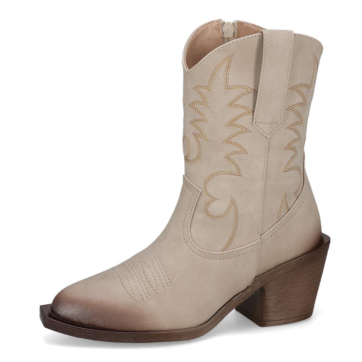 BOTIN VAQUERO MUJER MAQUECH 7509 NEUTRO