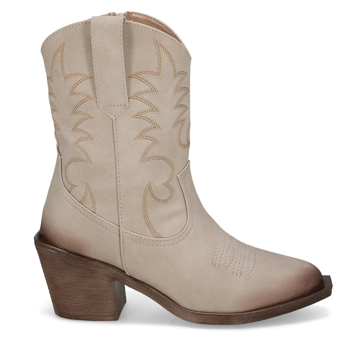 BOTIN VAQUERO MUJER MAQUECH 7509 NEUTRO