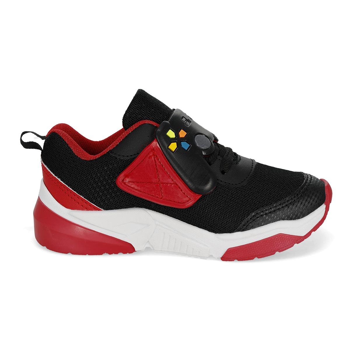 DEPORTIVO INFANTIL SUNNZ 4154 NEGRO / ROJO