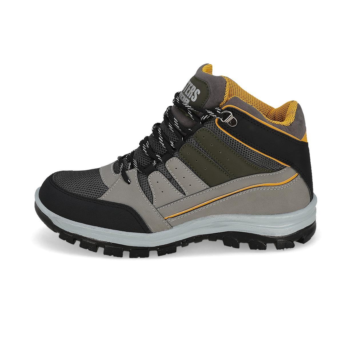 BOTA HIKING HOMBRE DOOSTERS RAPTOR COMANDO GRIS AMARILLO