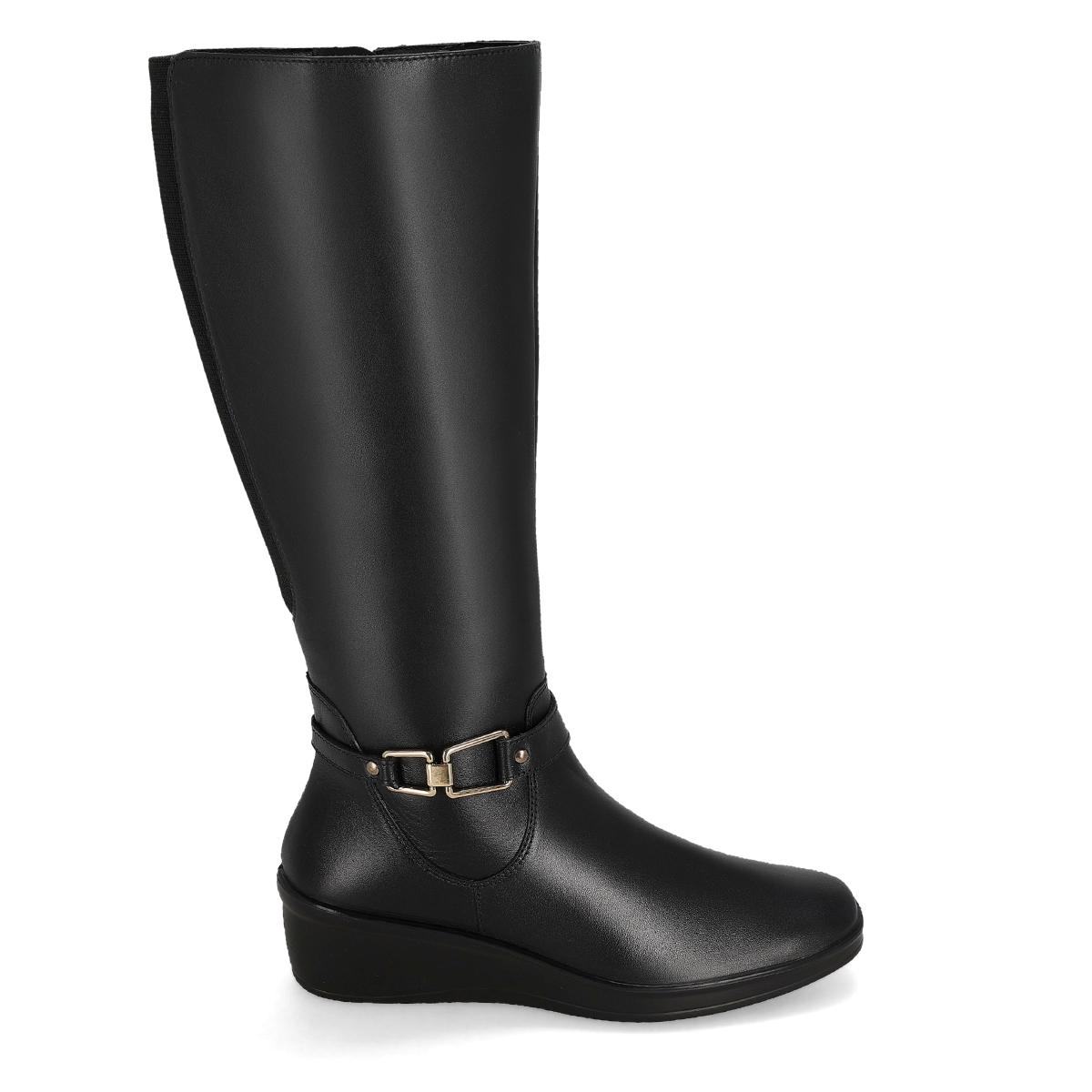 BOTA LARGA PISO MUJER FLEXI DAMA 136712 NEGRO
