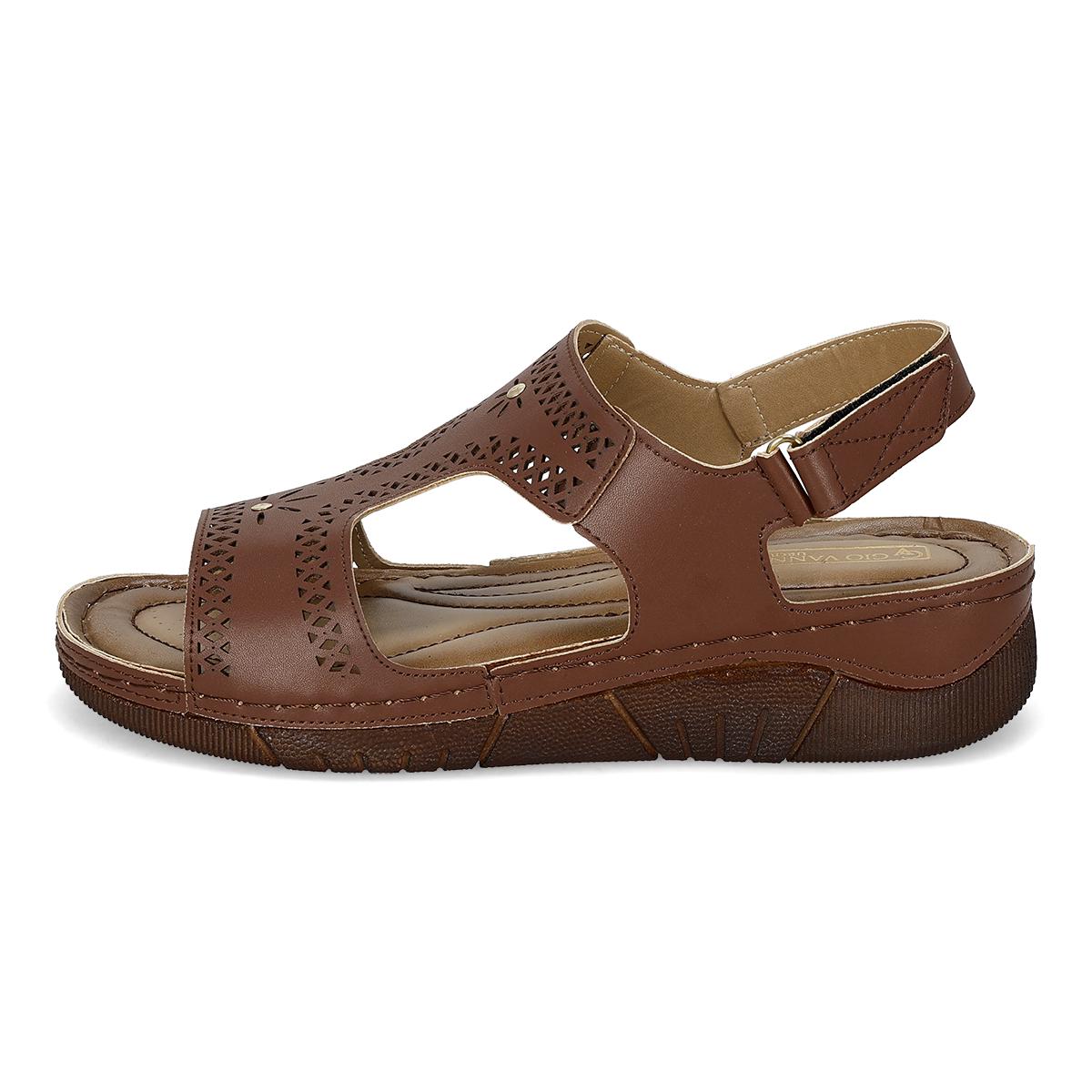 SANDALIA DE CUÑA MUJER VANNY'S 5603 TAN