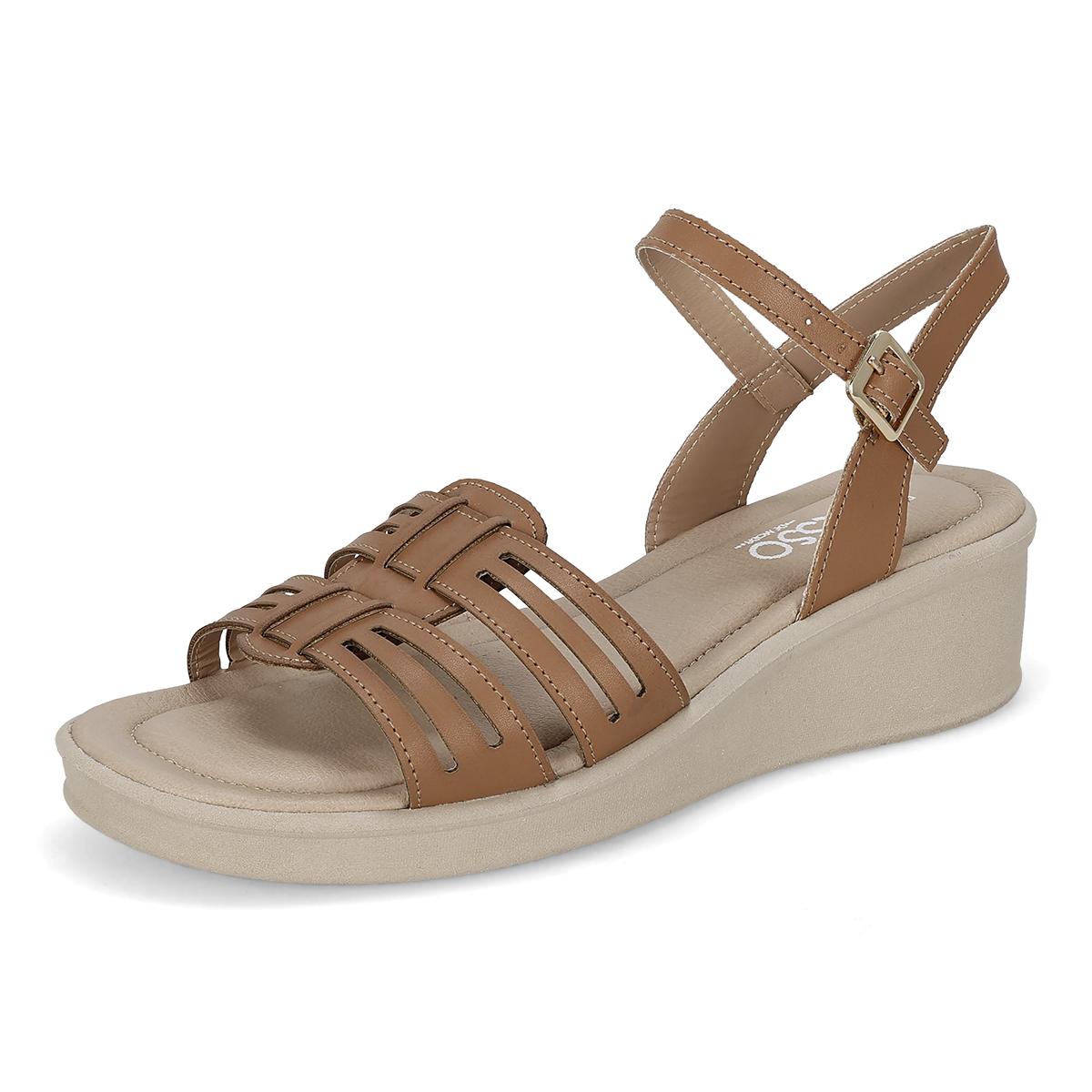 SANDALIA PLATAFORMA MUJER EXESSO 1321 CAMEL-OFERTA