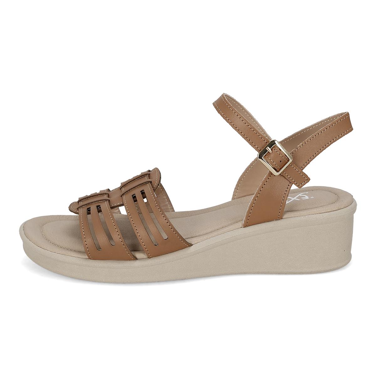 SANDALIA PLATAFORMA MUJER EXESSO 1321 CAMEL-OFERTA