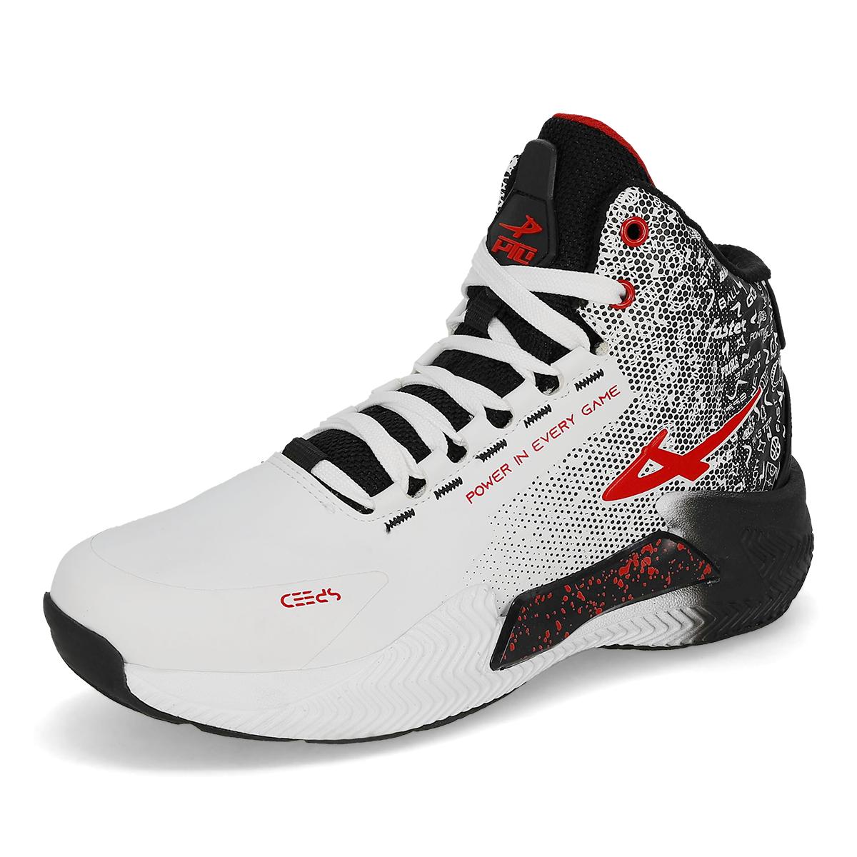 BASQUETBALL HOMBRE PONTIAC 6151 BLANCO NEGRO ROJO-OFERTA