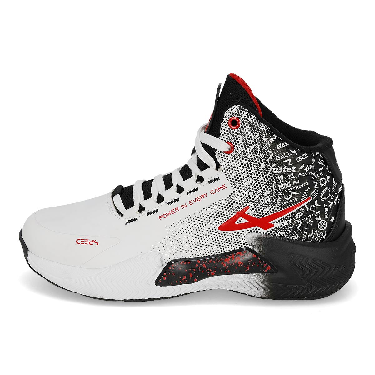 BASQUETBALL HOMBRE PONTIAC 6151 BLANCO NEGRO ROJO-OFERTA