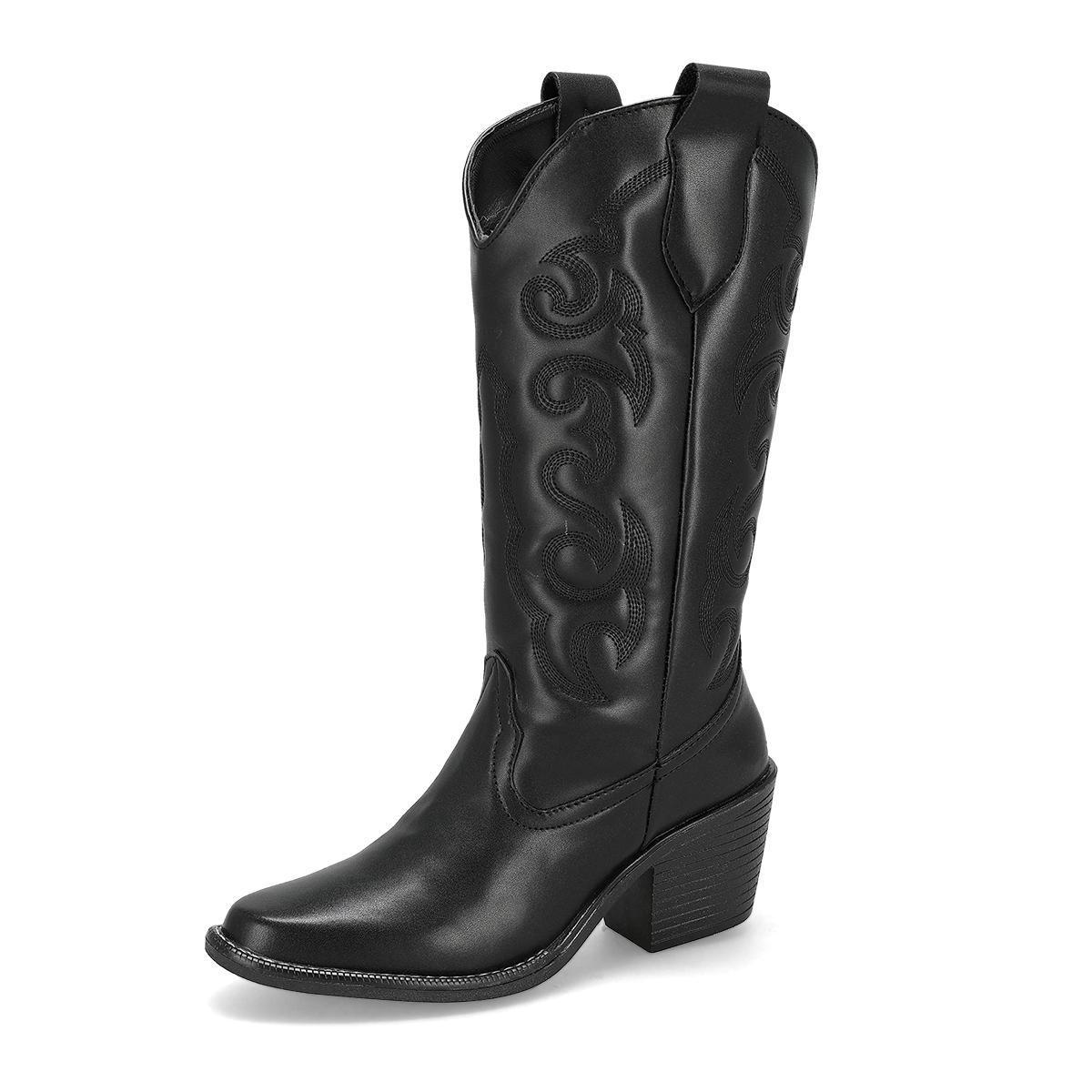 BOTA VAQUERA MUJER SHOES ART 8080 NEGRO