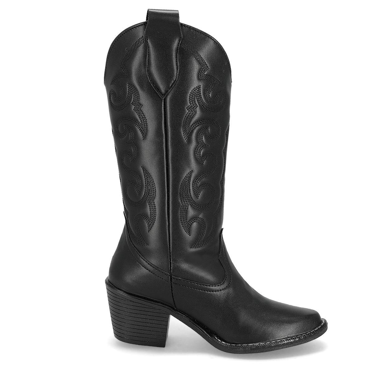 BOTA VAQUERA MUJER SHOES ART 8080 NEGRO