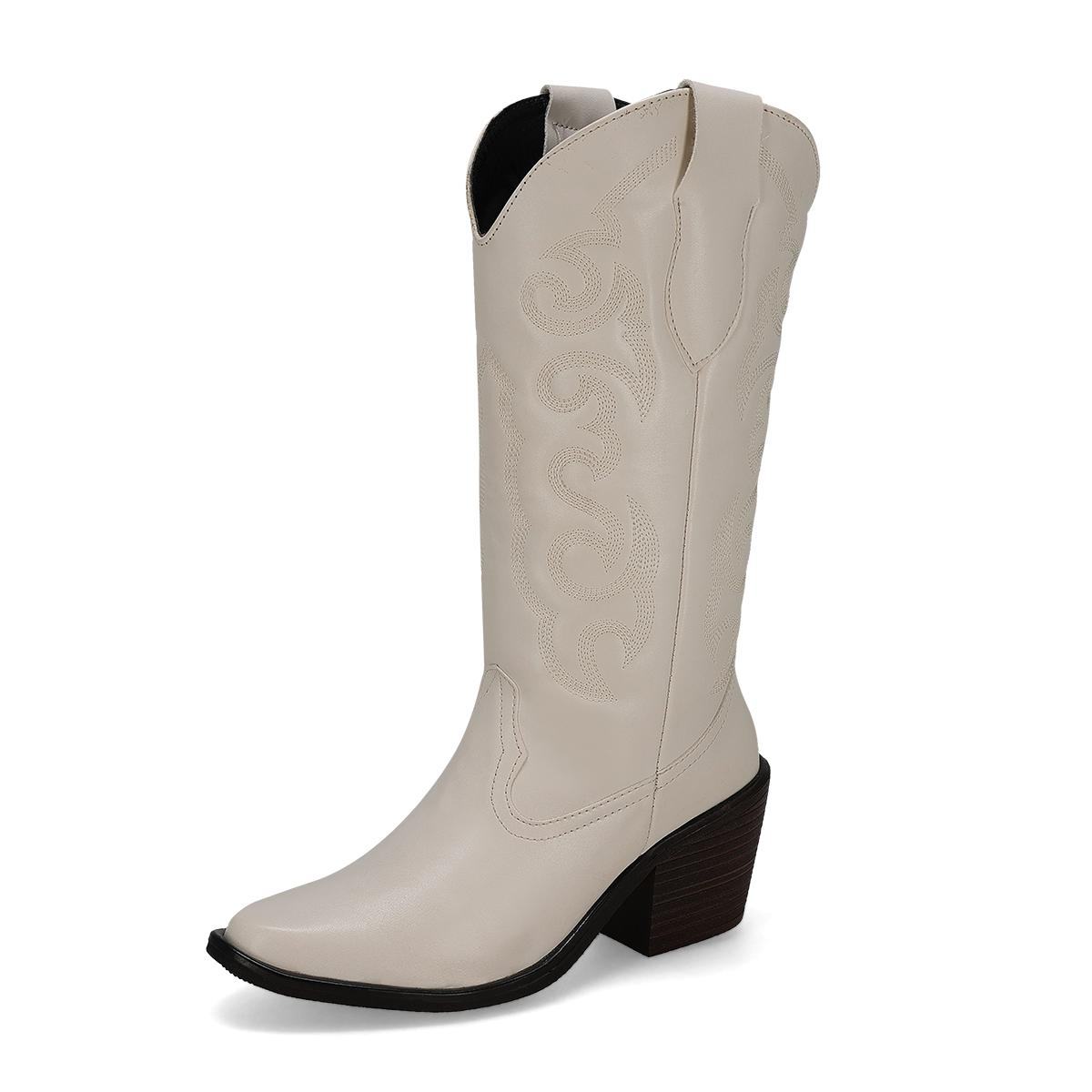 BOTA VAQUERA MUJER SHOES ART 8080 LATTE