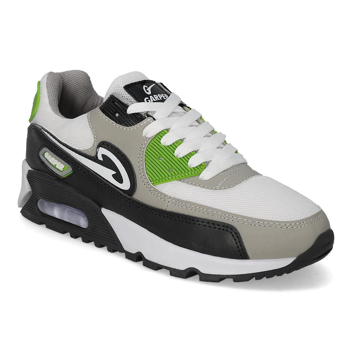DEPORTIVO INFANTIL GARPER 360 NEGRO/GRIS/VERDE-OFERTA
