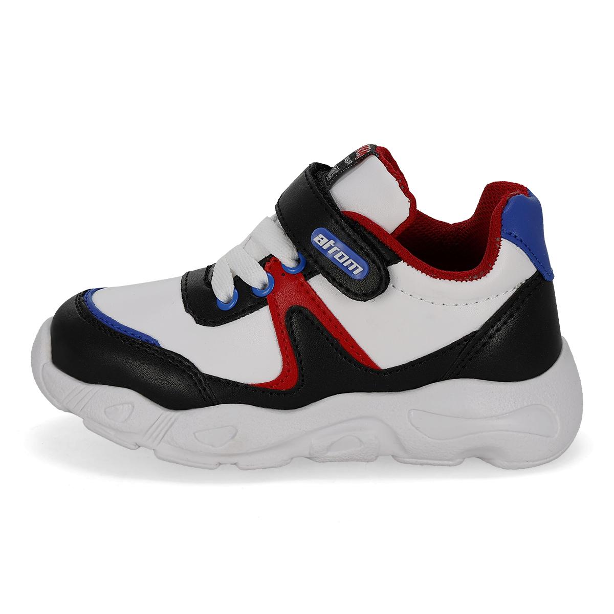 DEPORTIVO INFANTIL ATROM WATS NEGRO BLANCO ROJO-OFERTA