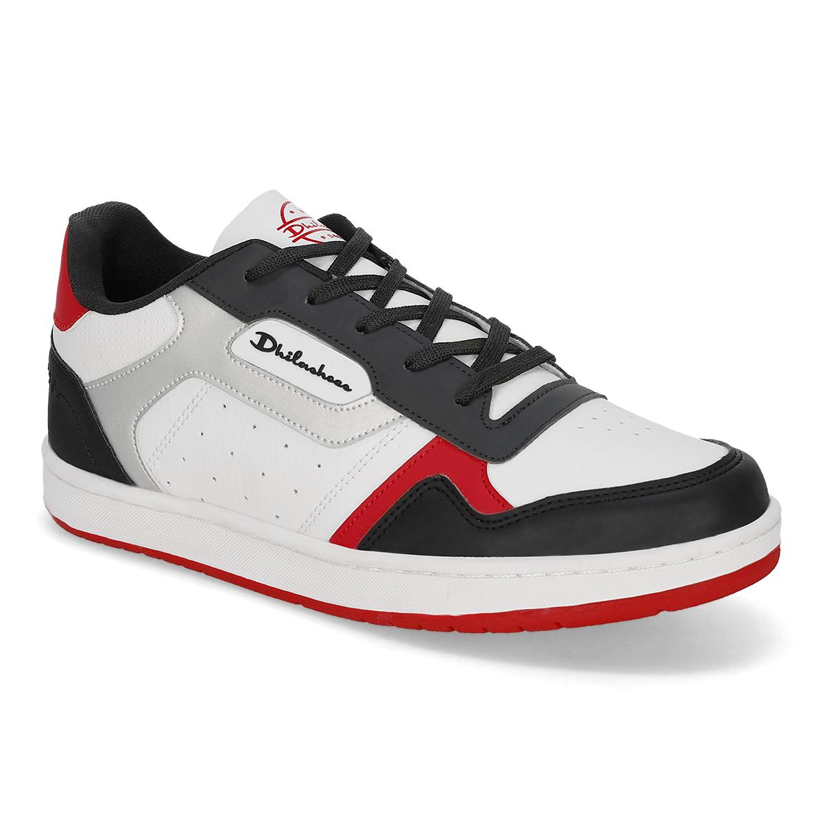 URBANO HOMBRE DHILA 949 BLANCO NEGRO ROJO PLATA