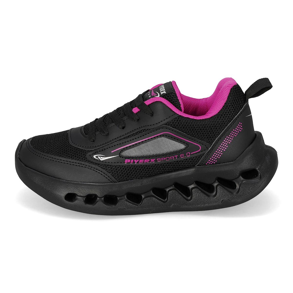 DEPORTIVO MUJER PIYERX 6.0 NEGRO/FIUSHA -OFERTA