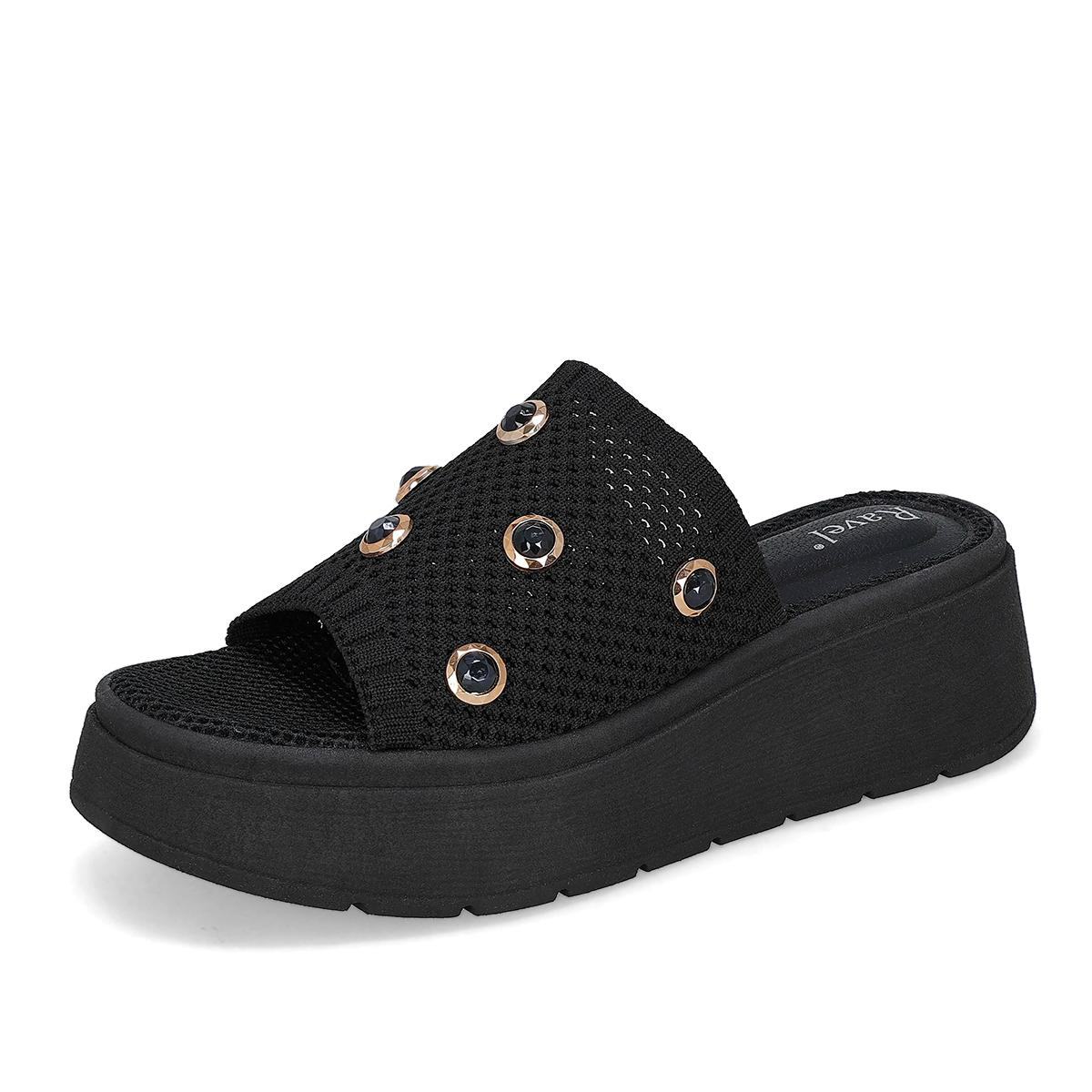 SANDALIA PLATAFORMA MUJER RAVEL 01251 NEGRO