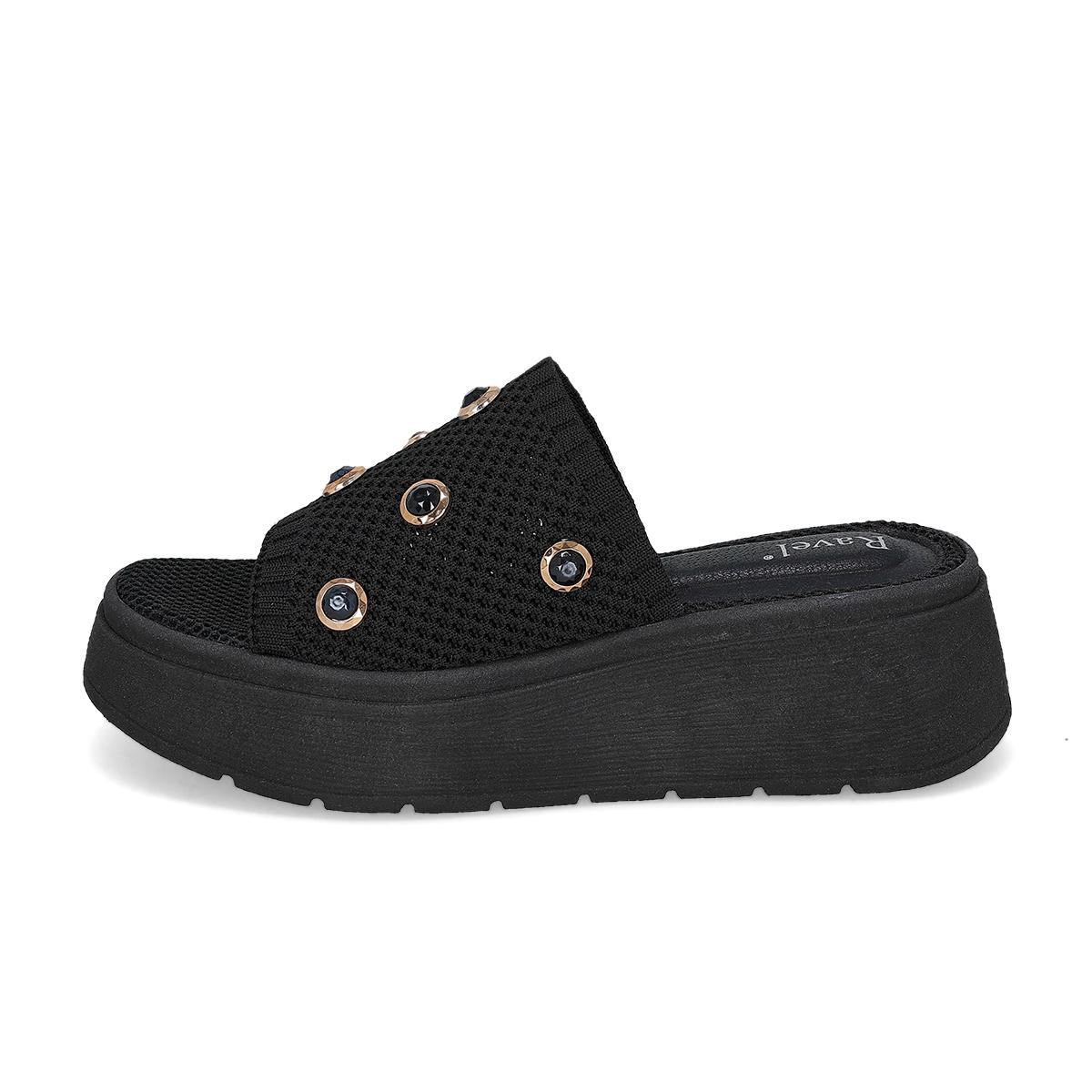 SANDALIA PLATAFORMA MUJER RAVEL 01251 NEGRO