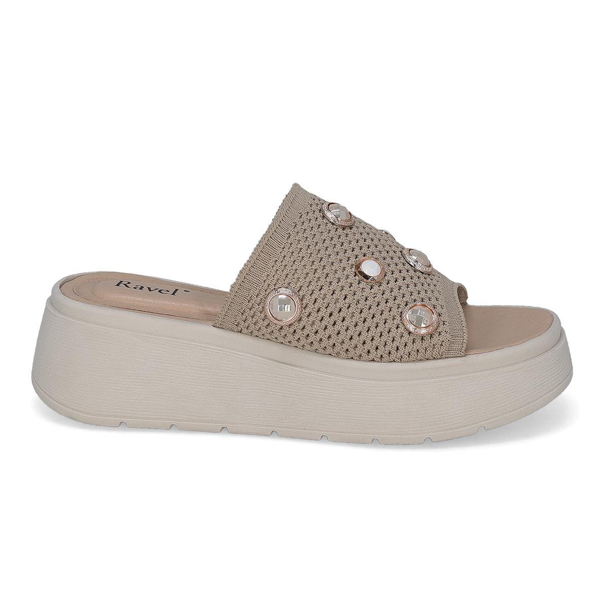SANDALIA PLATAFORMA MUJER RAVEL 01251 BEIGE