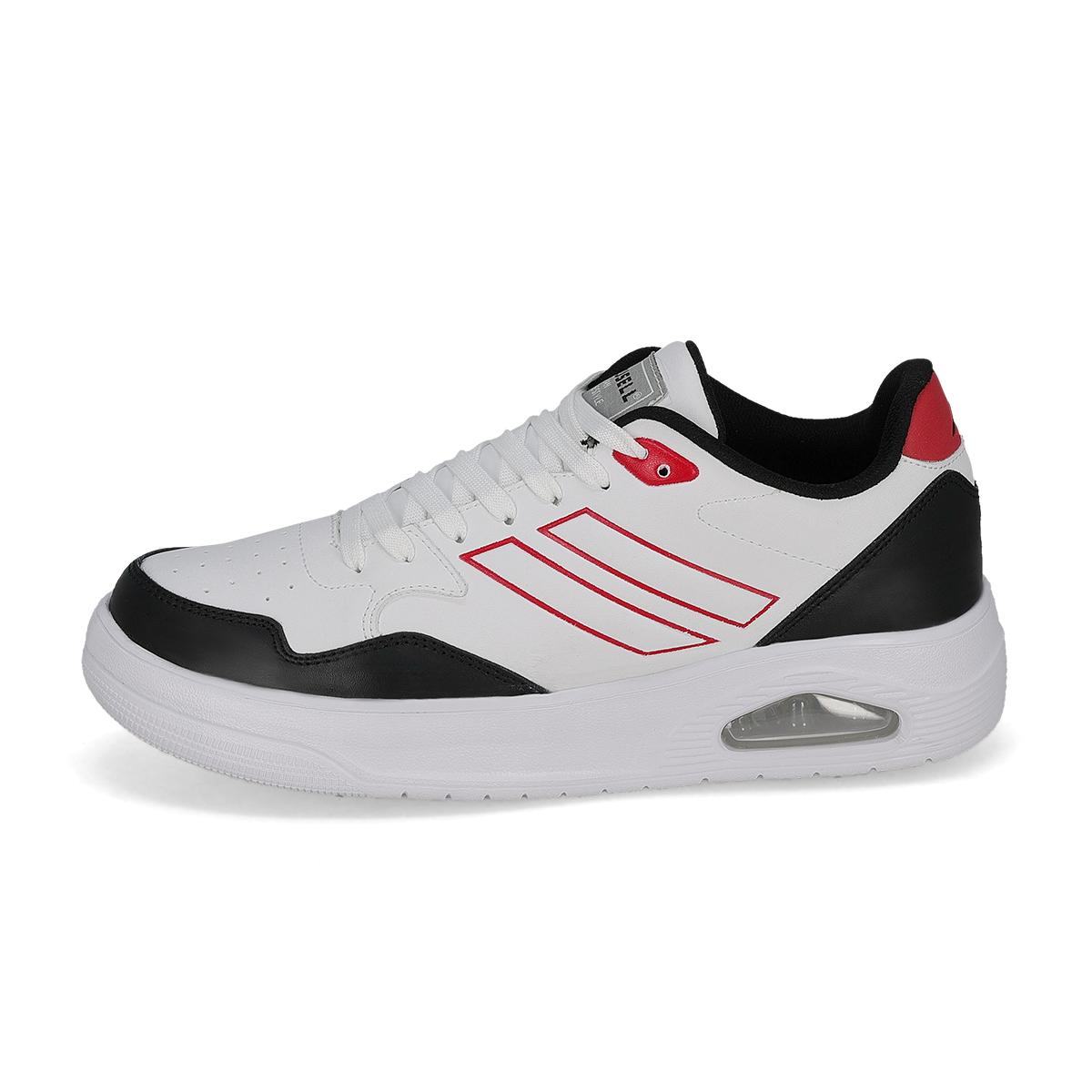URBANO HOMBRE RUSELL 464 BLANCO NEGRO ROJO