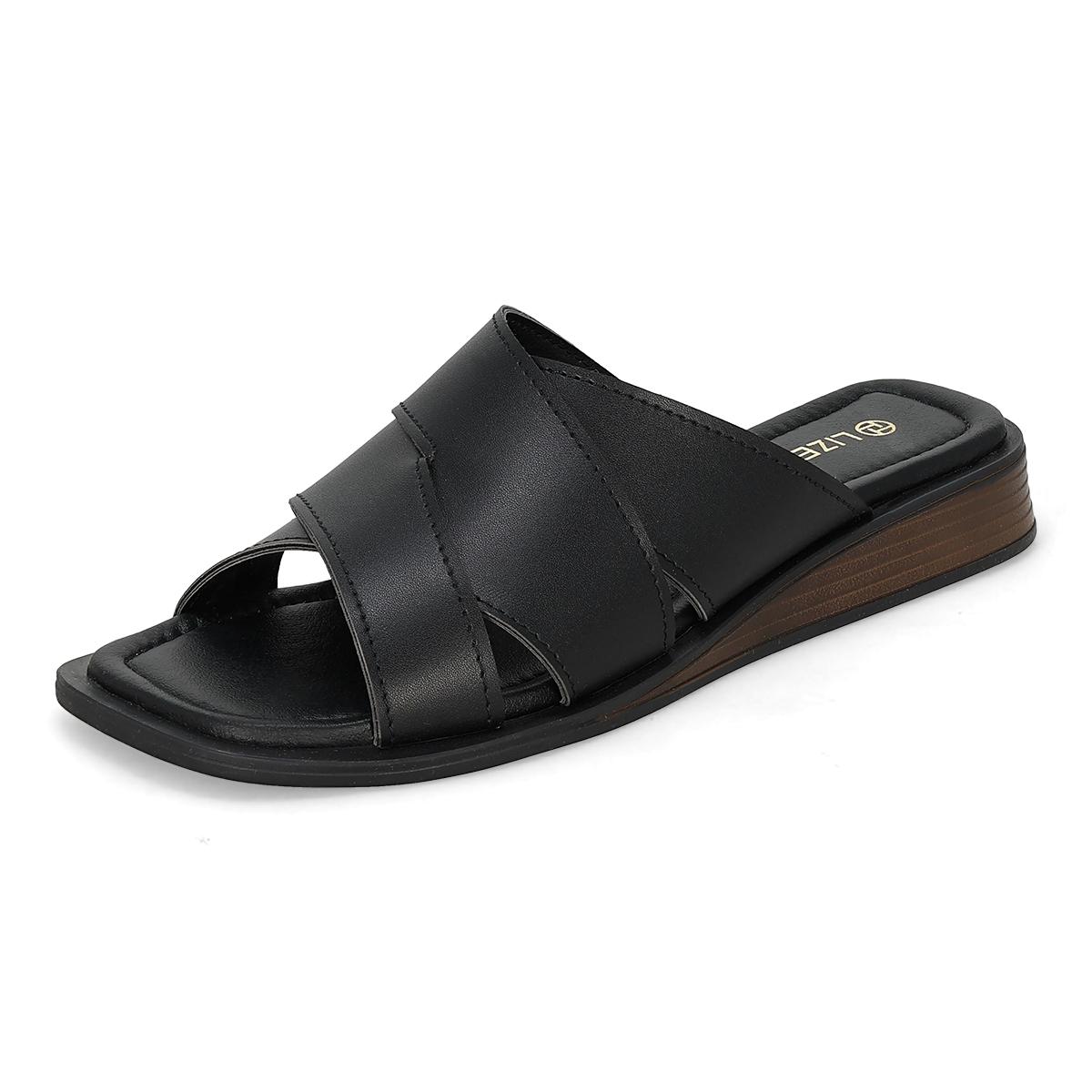 SANDALIA PISO MUJER LIZETTE SHOES 0033 NEGRO-OFERTA