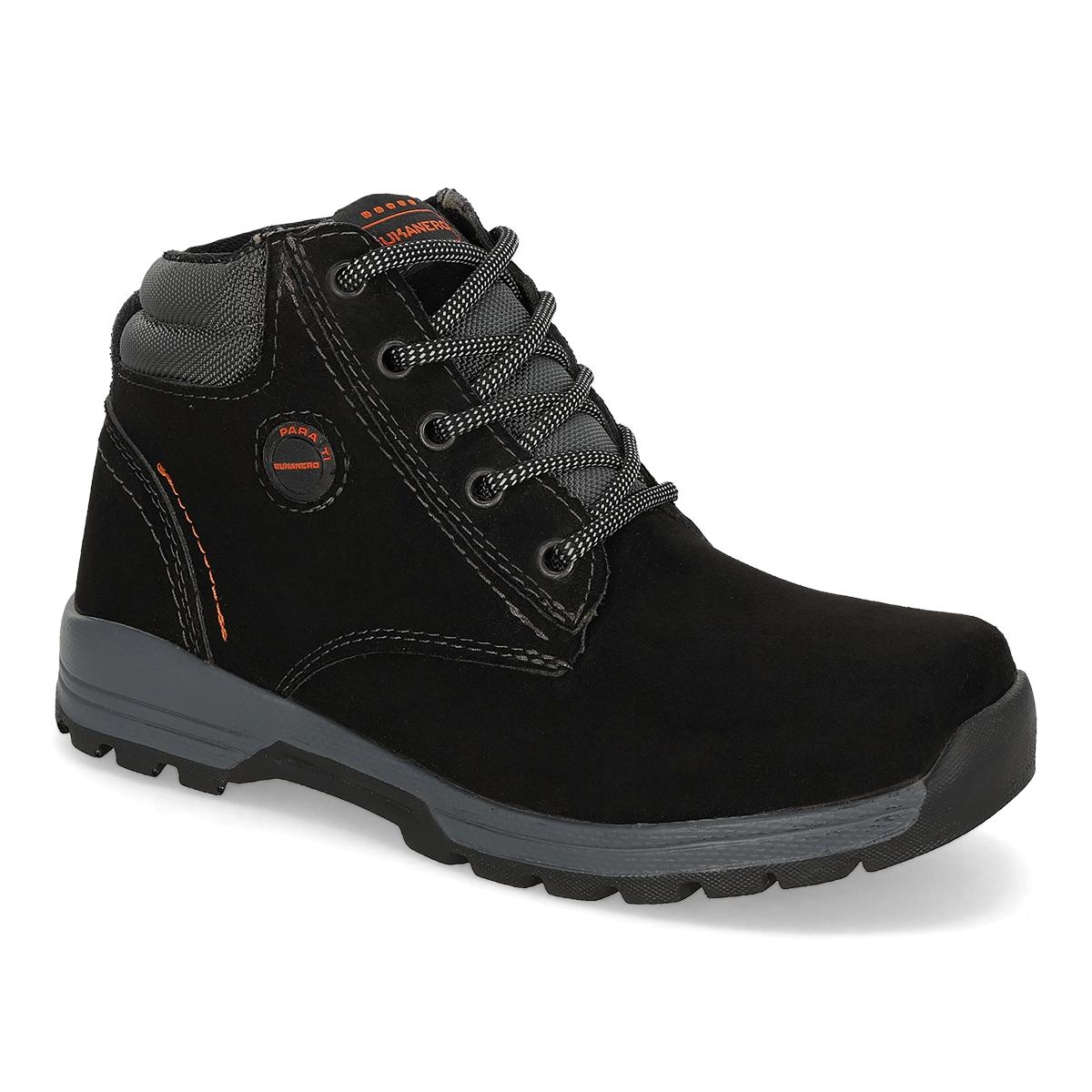 BOTA HIKING INFANTIL BUKANERO 703 NEGRO-OFERTA