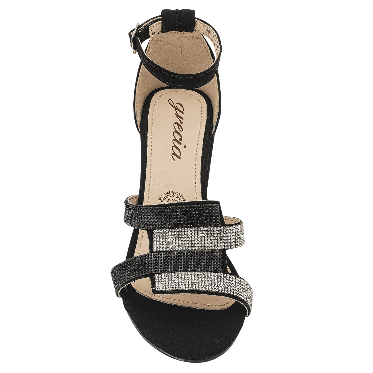 ZAPATILLA DE FIESTA MUJER GRECIA 1950 NEGRO-OUTLET