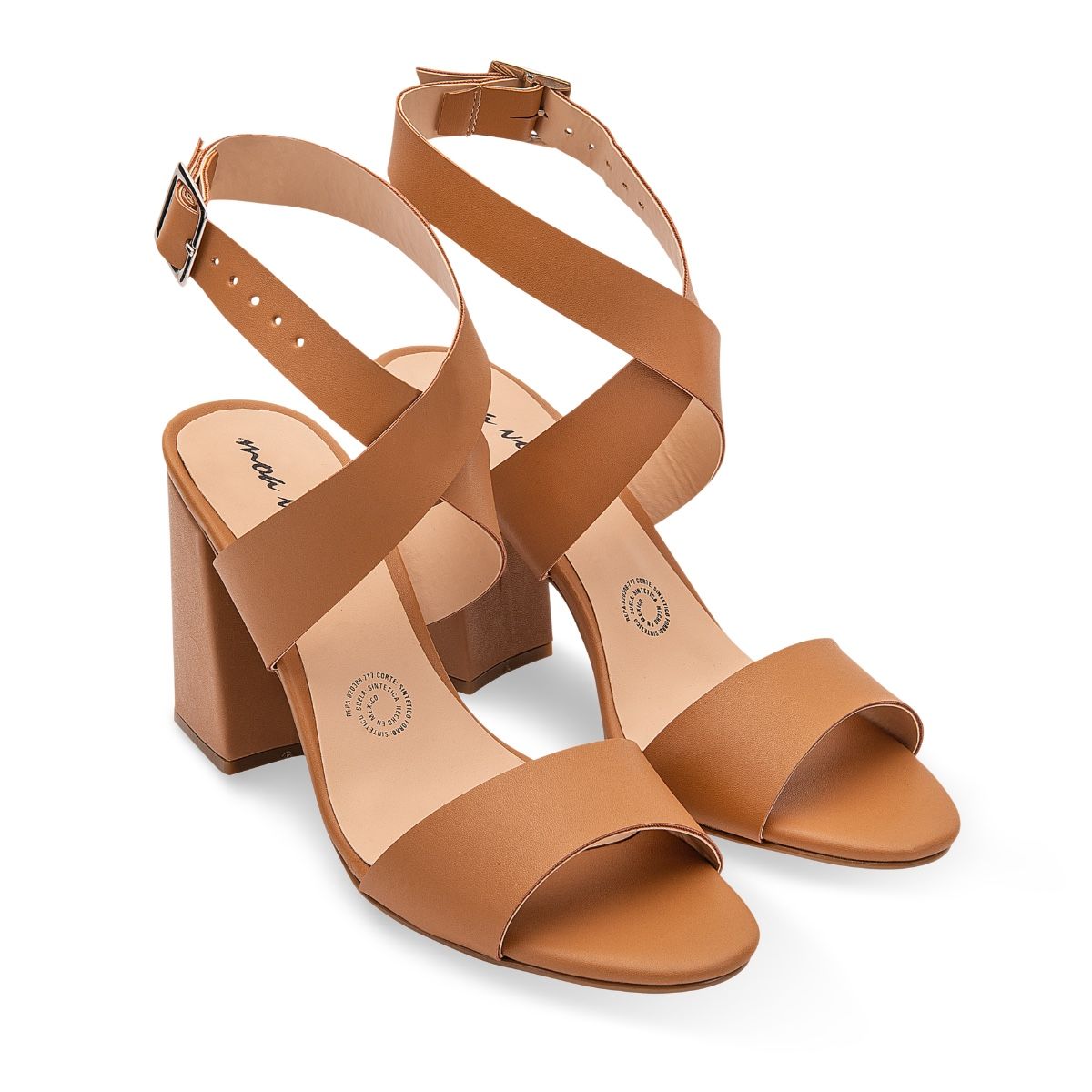 SANDALIA DE TACON MUJER MOA VOGE 3025 CAMEL-OUTLET
