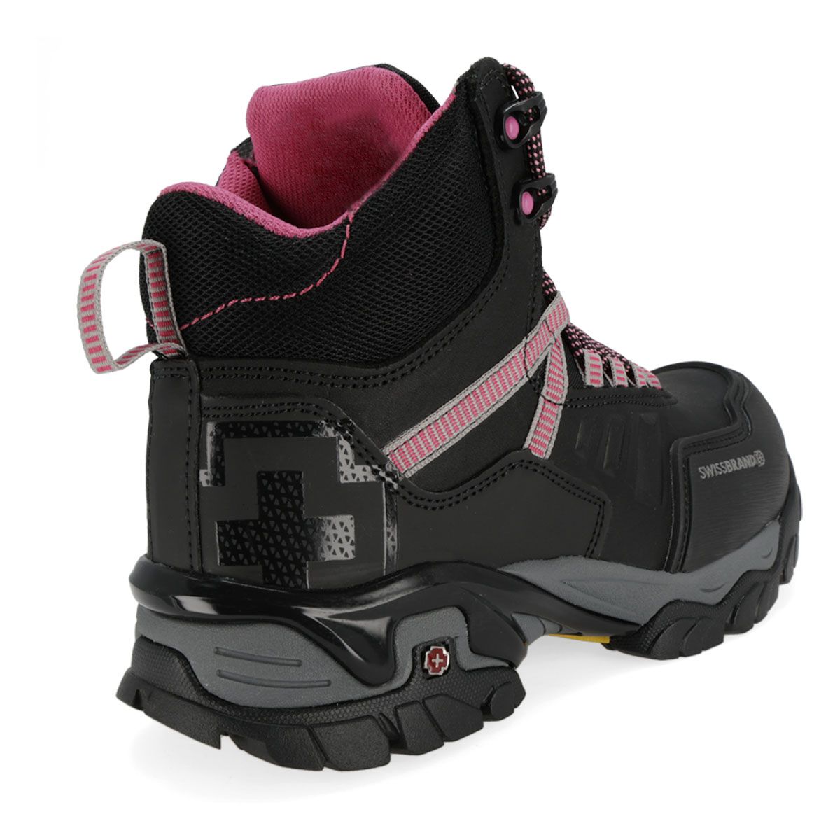 BOTA CASCO DIELECTRICO MUJER SWISSBRAND 414-C NEGRO/ROSA