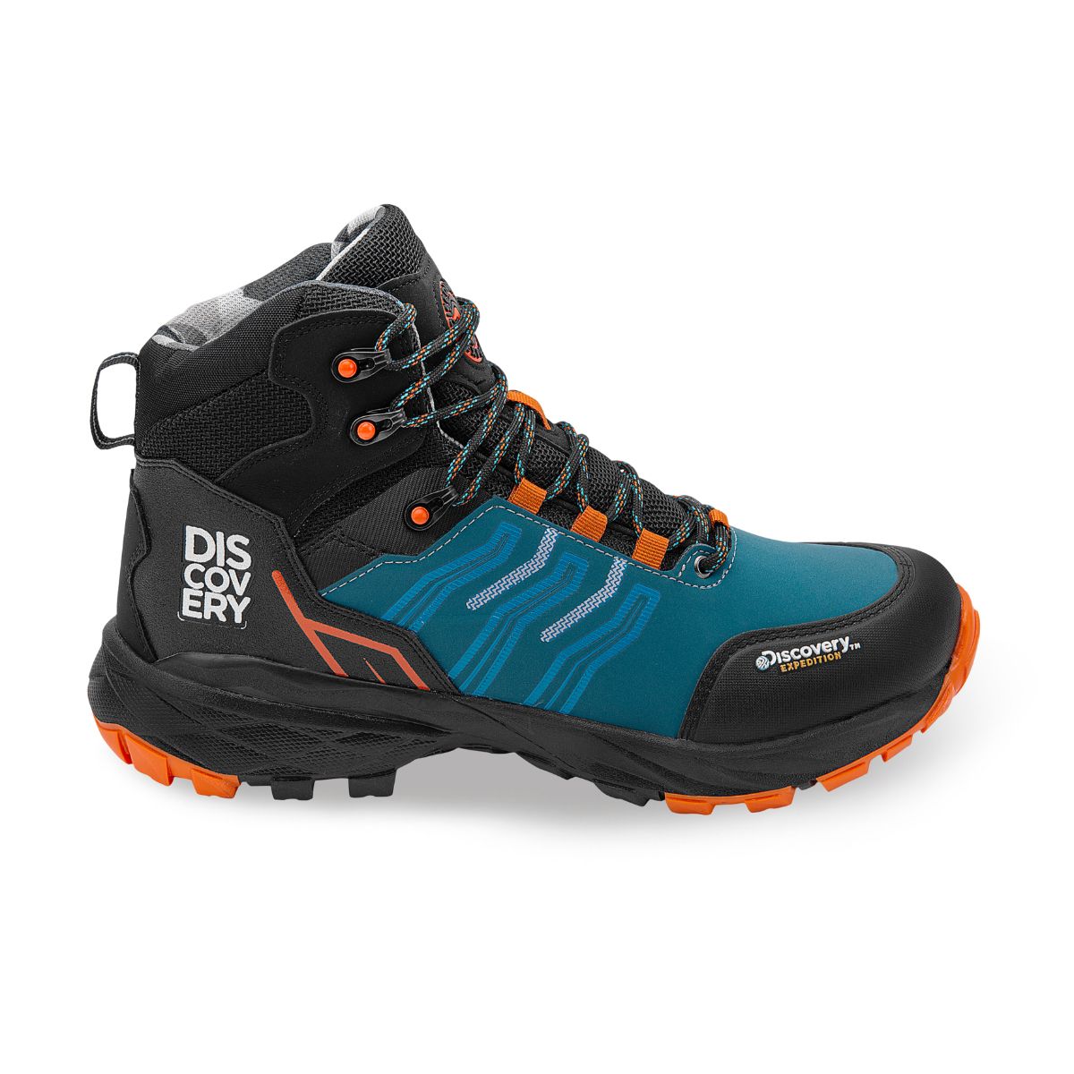 BOTA HIKING HOMBRE DISCOVERY 2490 NARANJA/NEGRO/TURQUESA