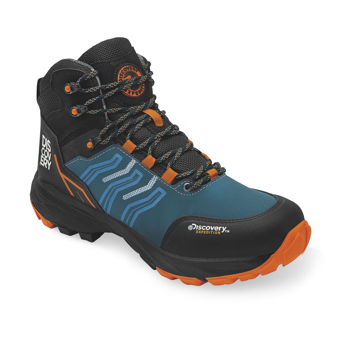 BOTA HIKING HOMBRE DISCOVERY 2490 NARANJA/NEGRO/TURQUESA-PV25