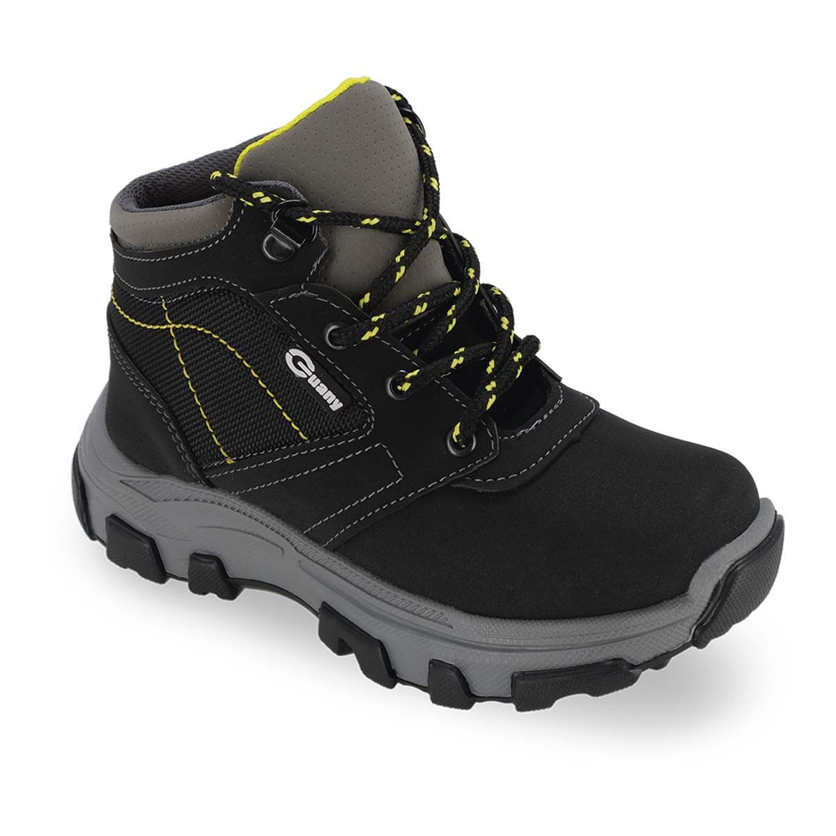 BOTA HIKING INFANTIL GUANY 2252-6 NEGRO/GRIS/AMARILLO