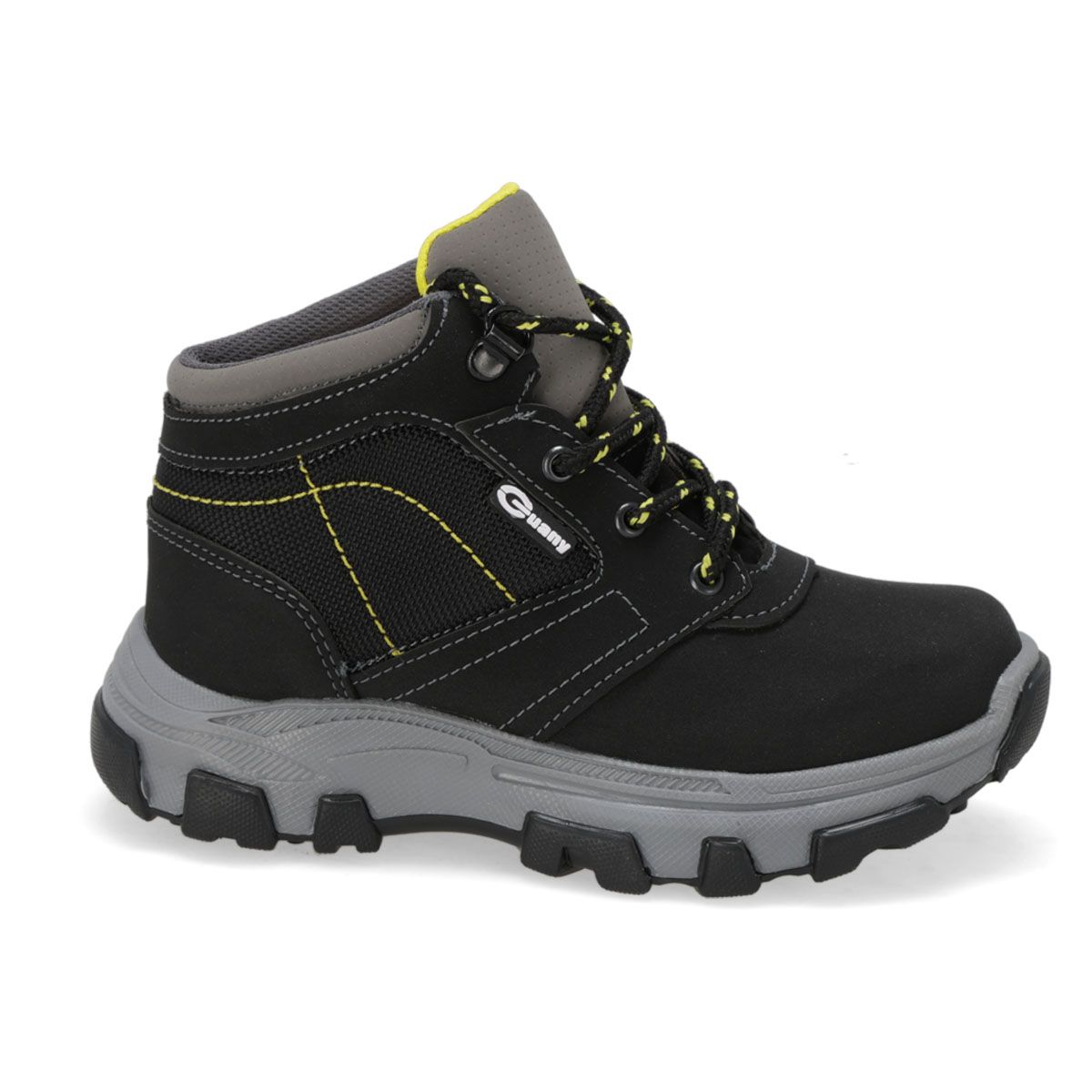 BOTA HIKING INFANTIL GUANY 2252-6 NEGRO/GRIS/AMARILLO